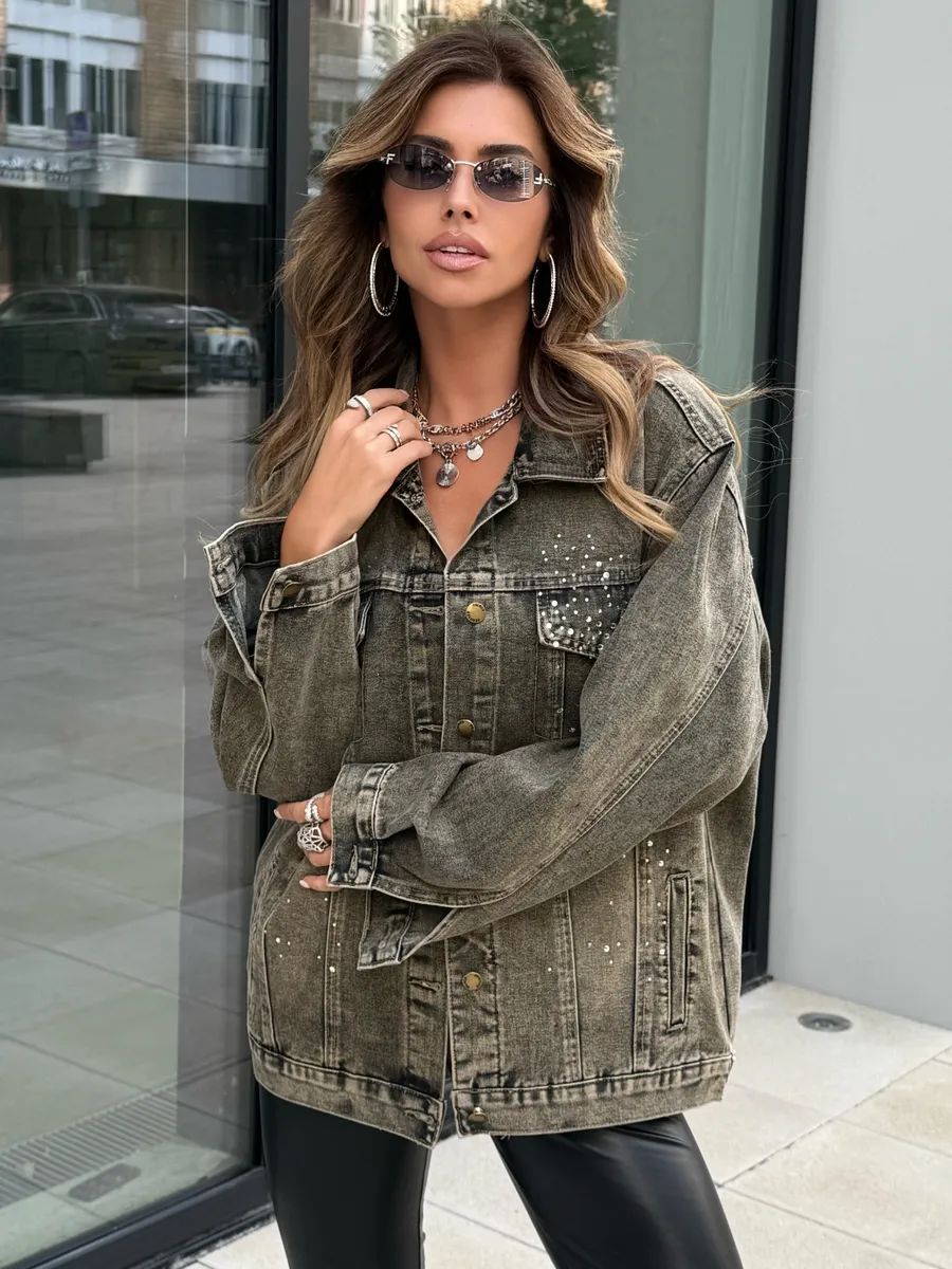 Серая джинсовая куртка летняя