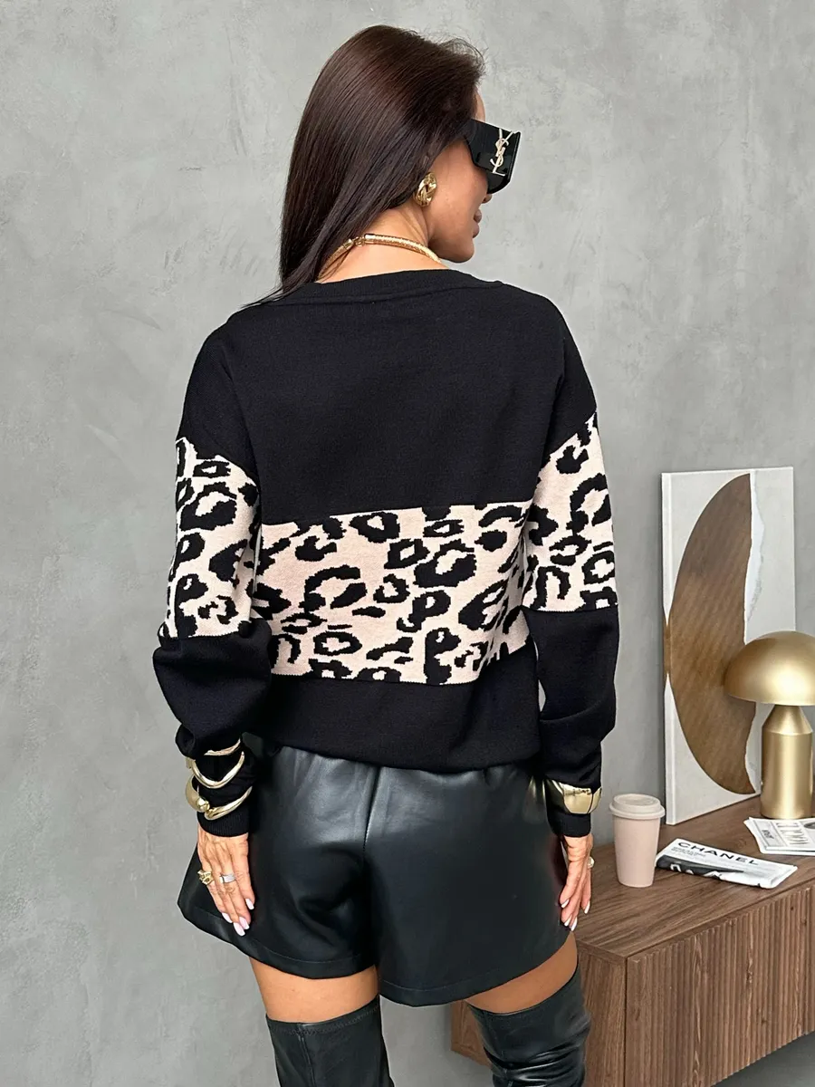 Черная кофта теплая с длинным рукавом