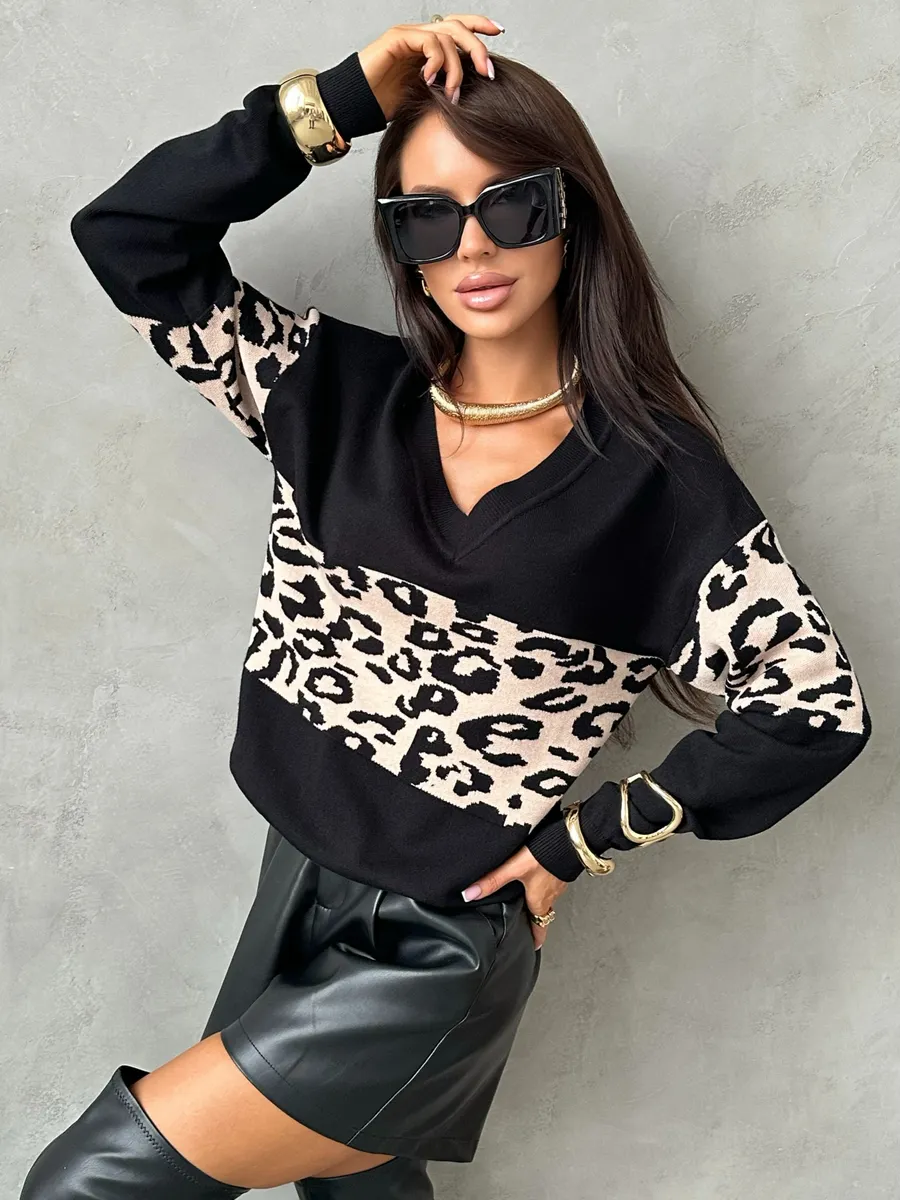 Черная кофта теплая с длинным рукавом