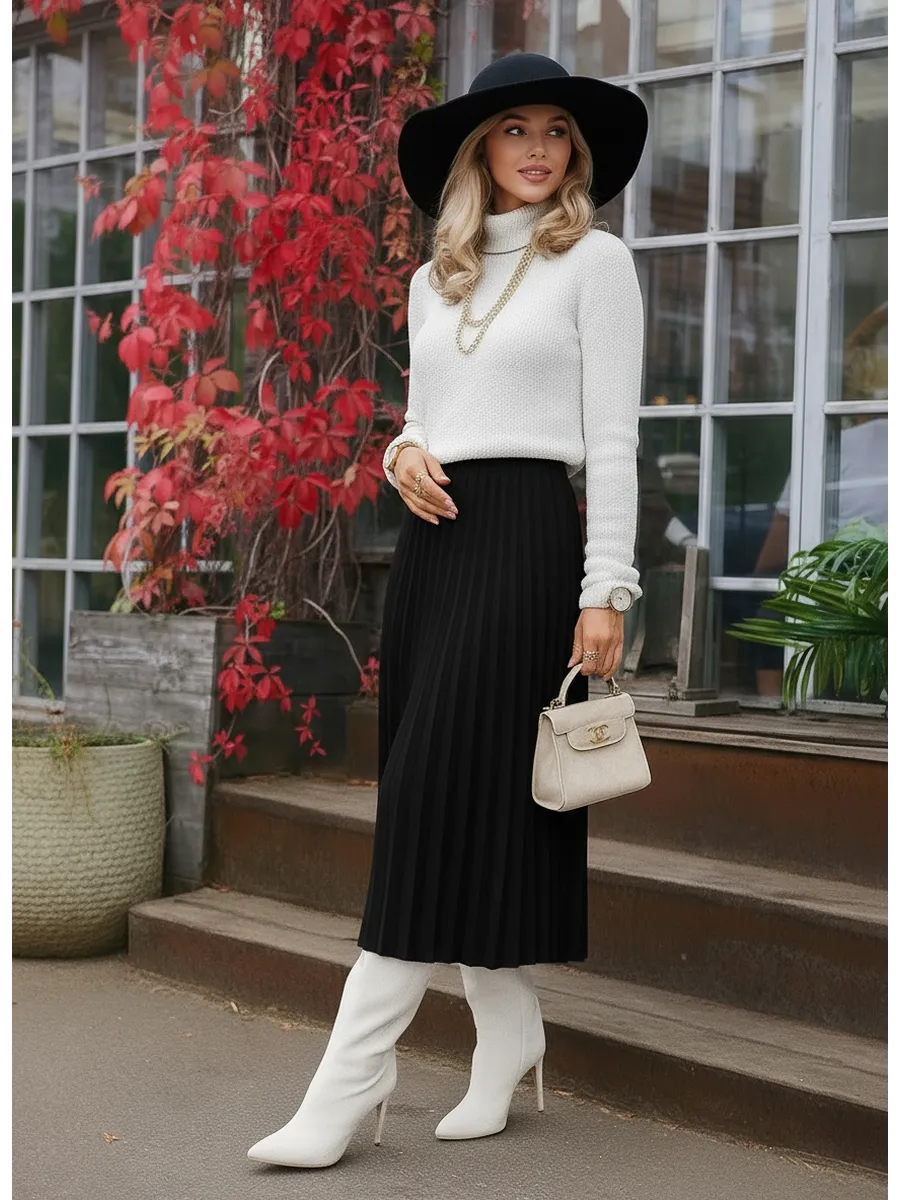 Юбка миди теплая