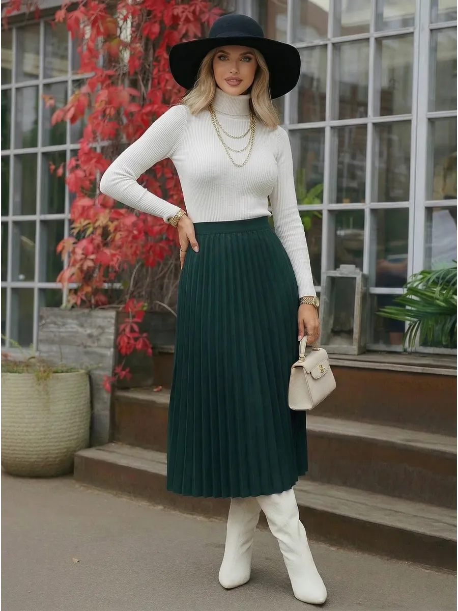 Юбка миди теплая