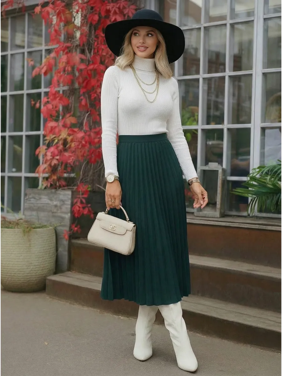 Юбка миди теплая