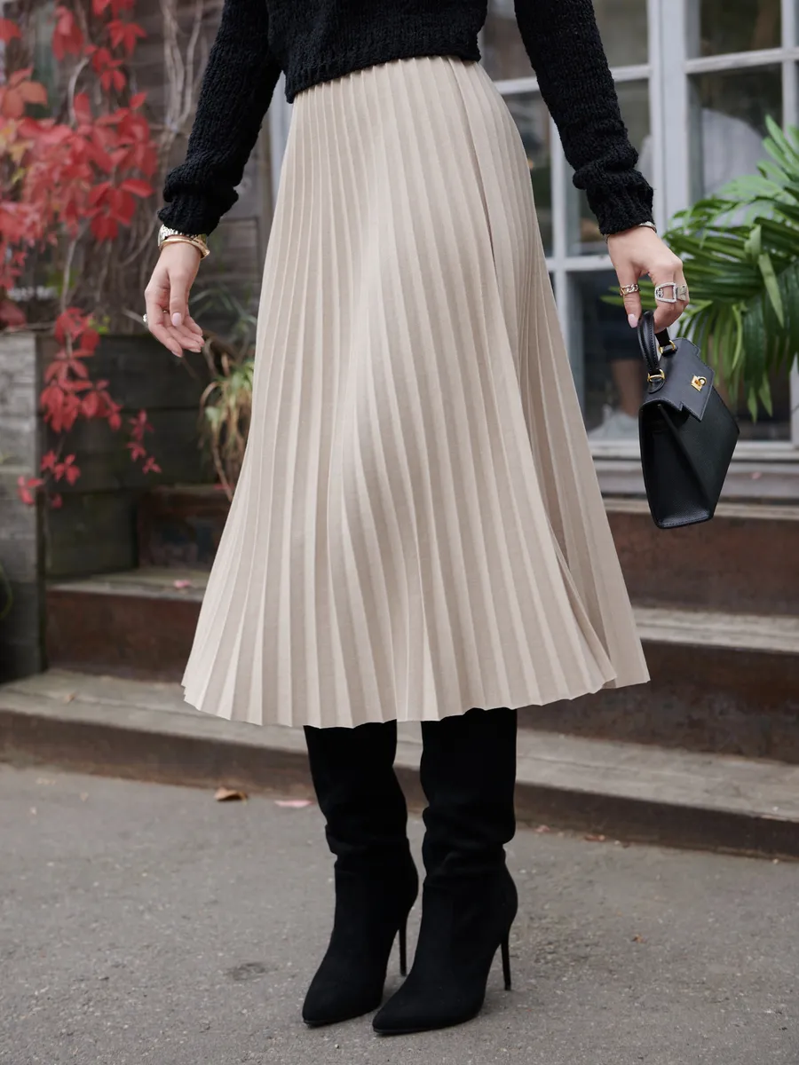 Юбка миди теплая