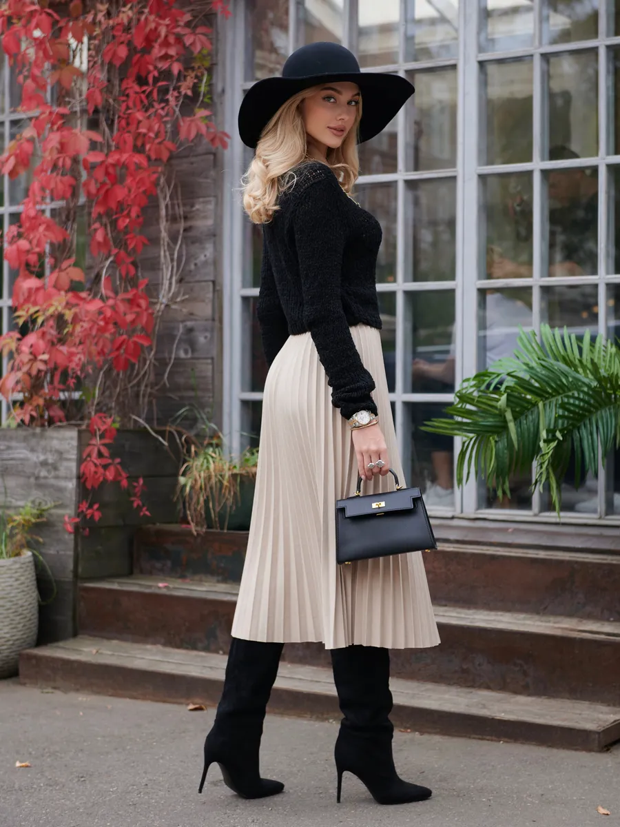 Юбка миди теплая