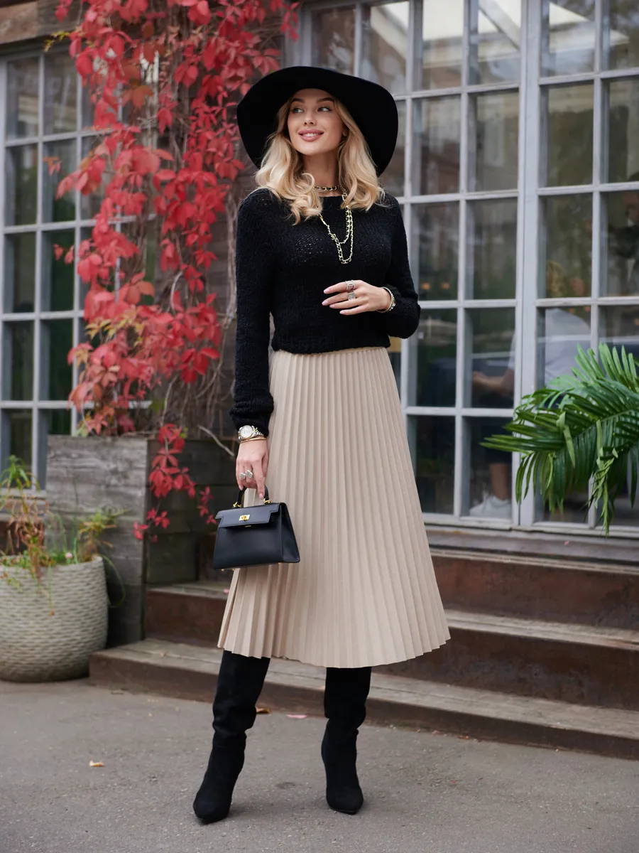 Юбка миди теплая