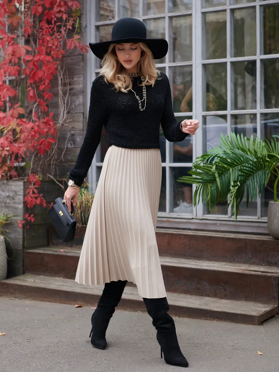 Юбка миди теплая