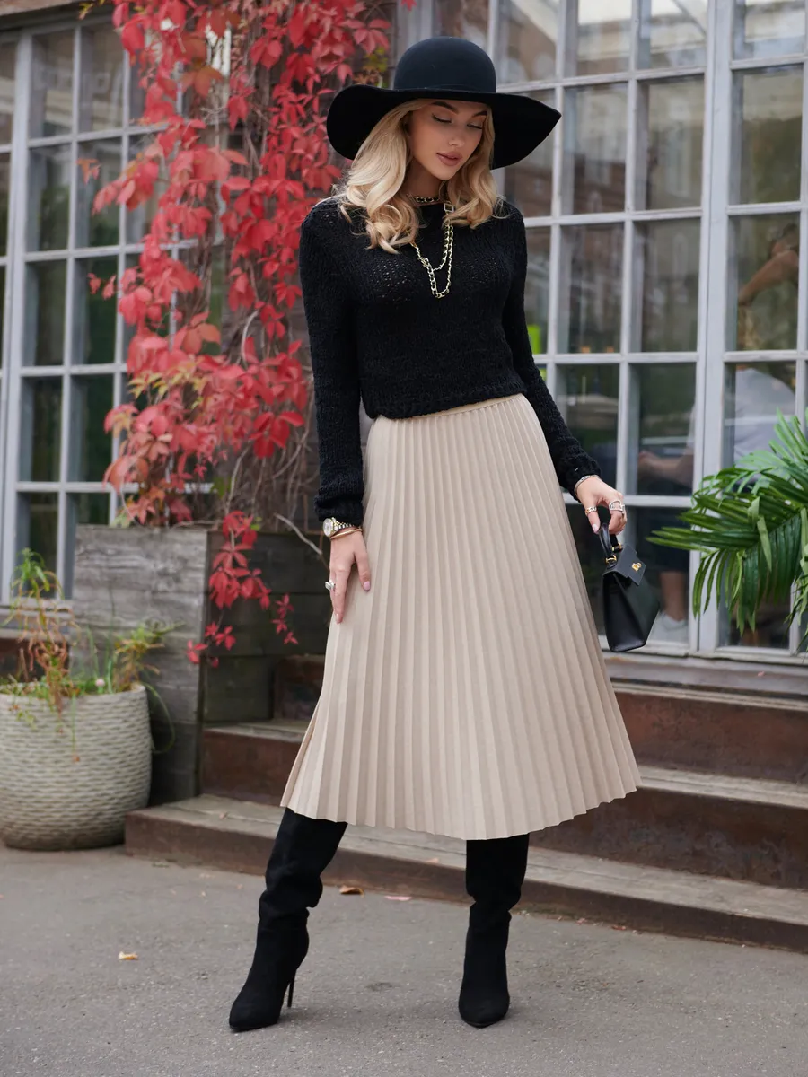 Юбка миди теплая