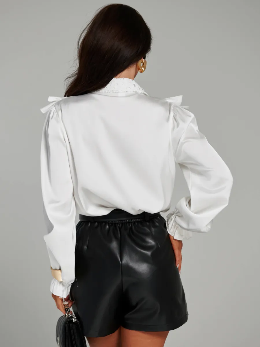 Белая блузка нарядная больших размеров