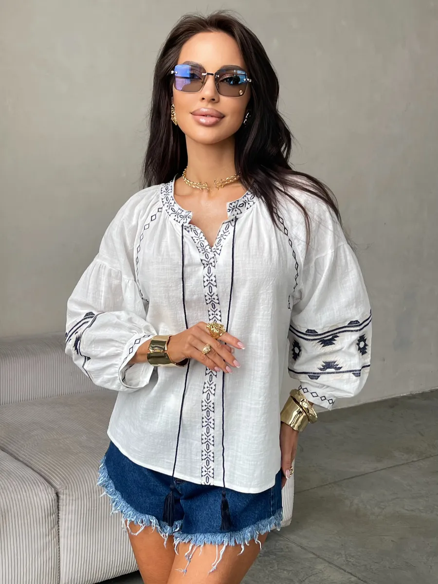 Белая блузка нарядная летняя