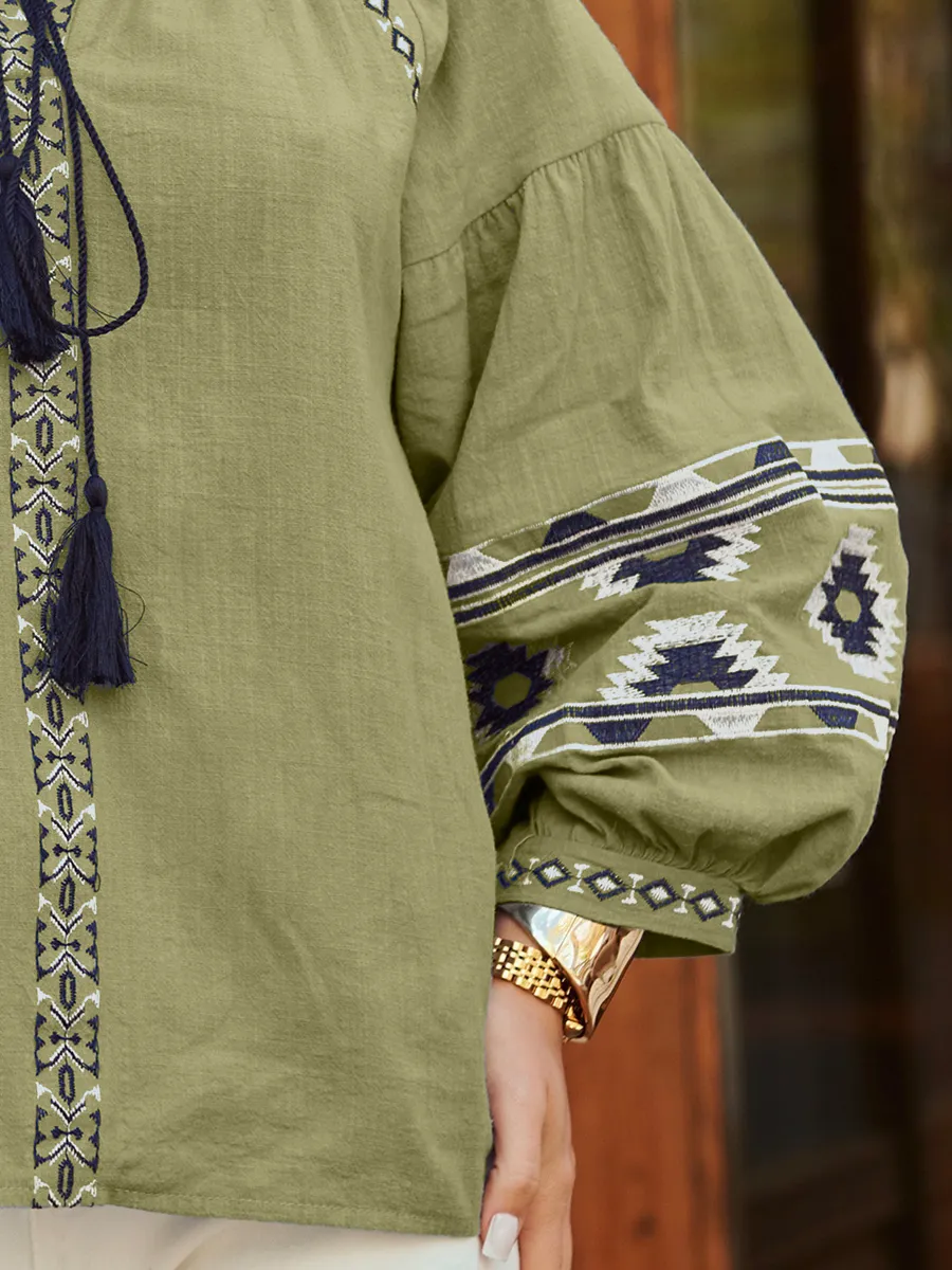 Хаки блузка нарядная летняя