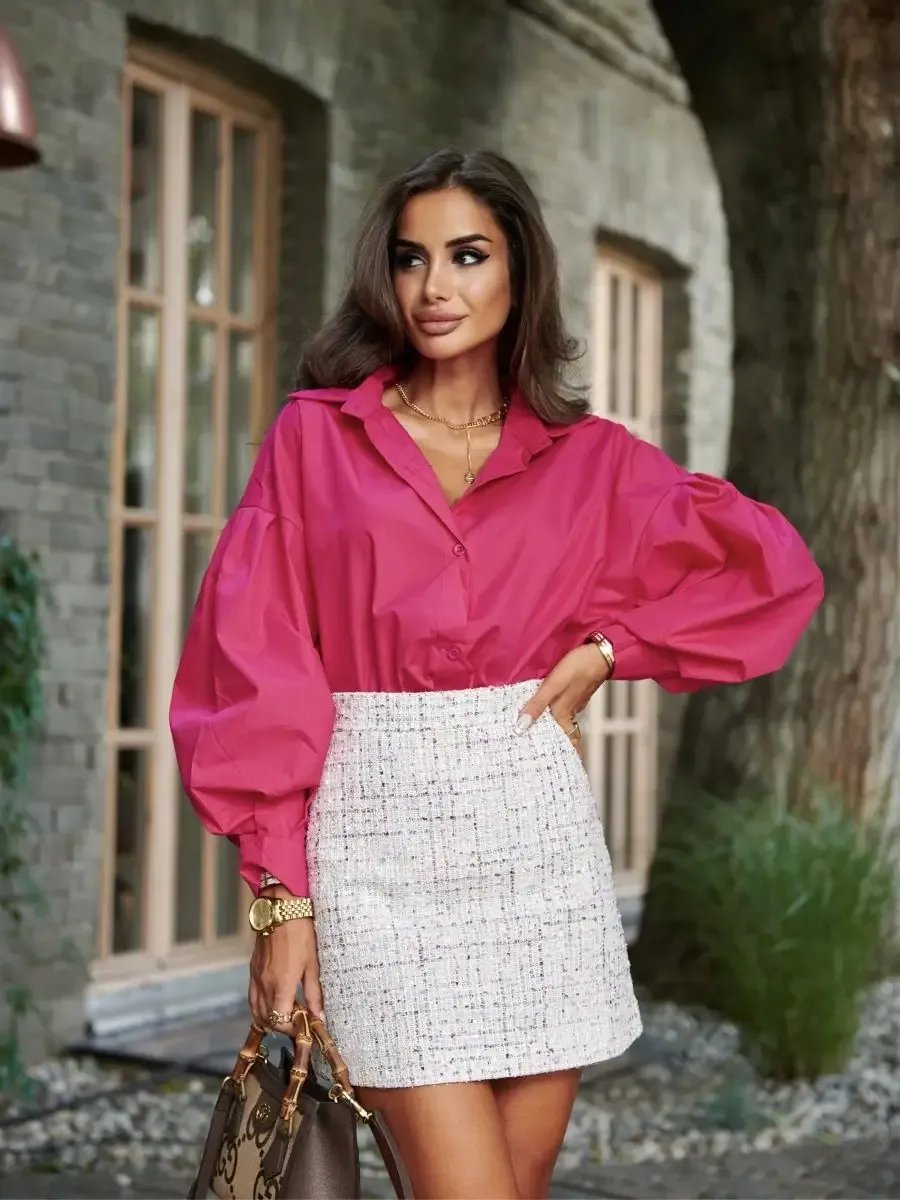 Юбка мини твидовая короткая