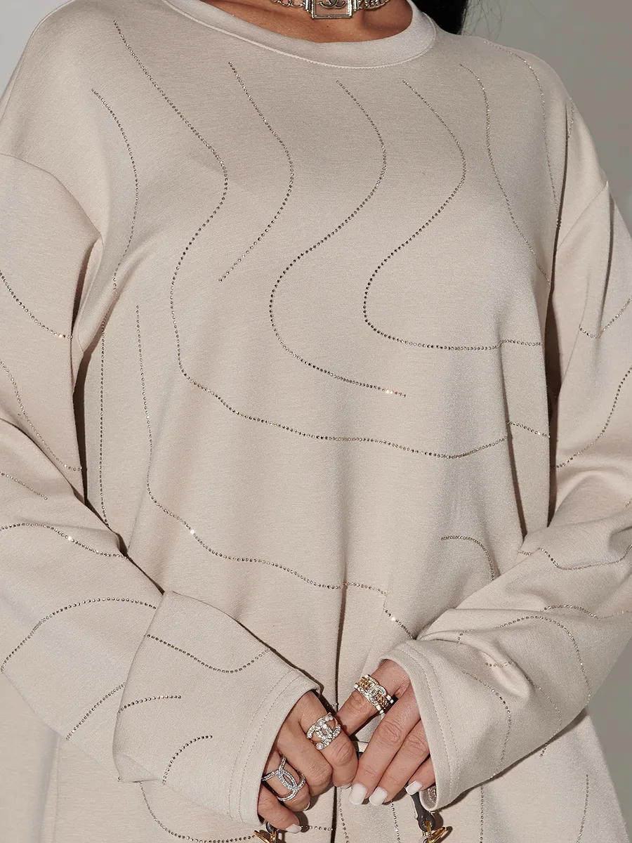 Бежевая кофта нарядная больших размеров