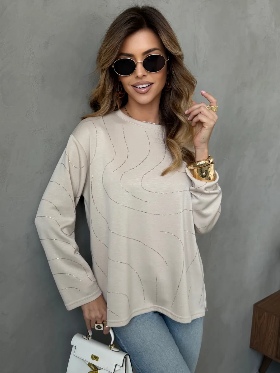 Бежевая кофта нарядная больших размеров