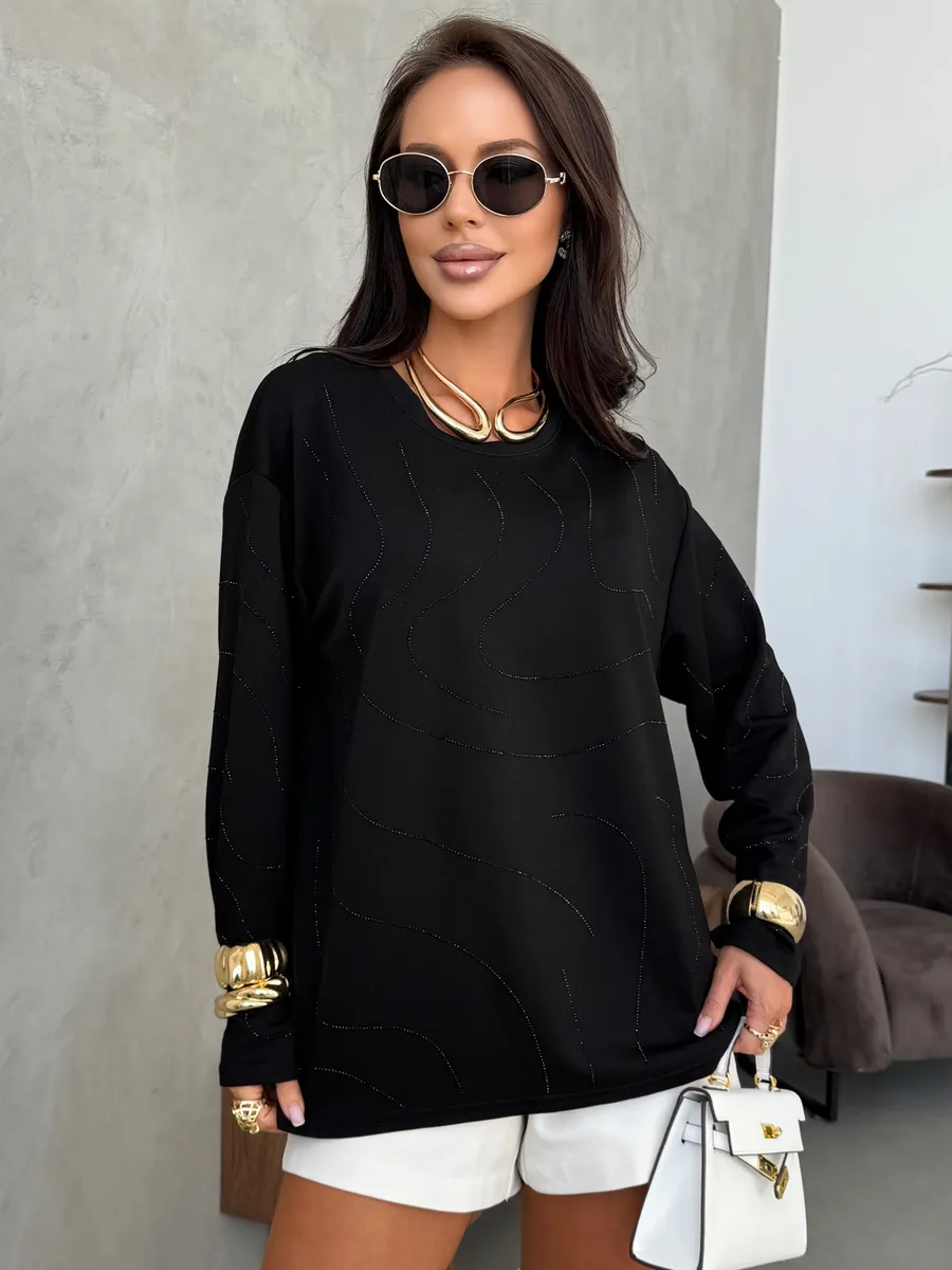 Черная кофта нарядная больших размеров