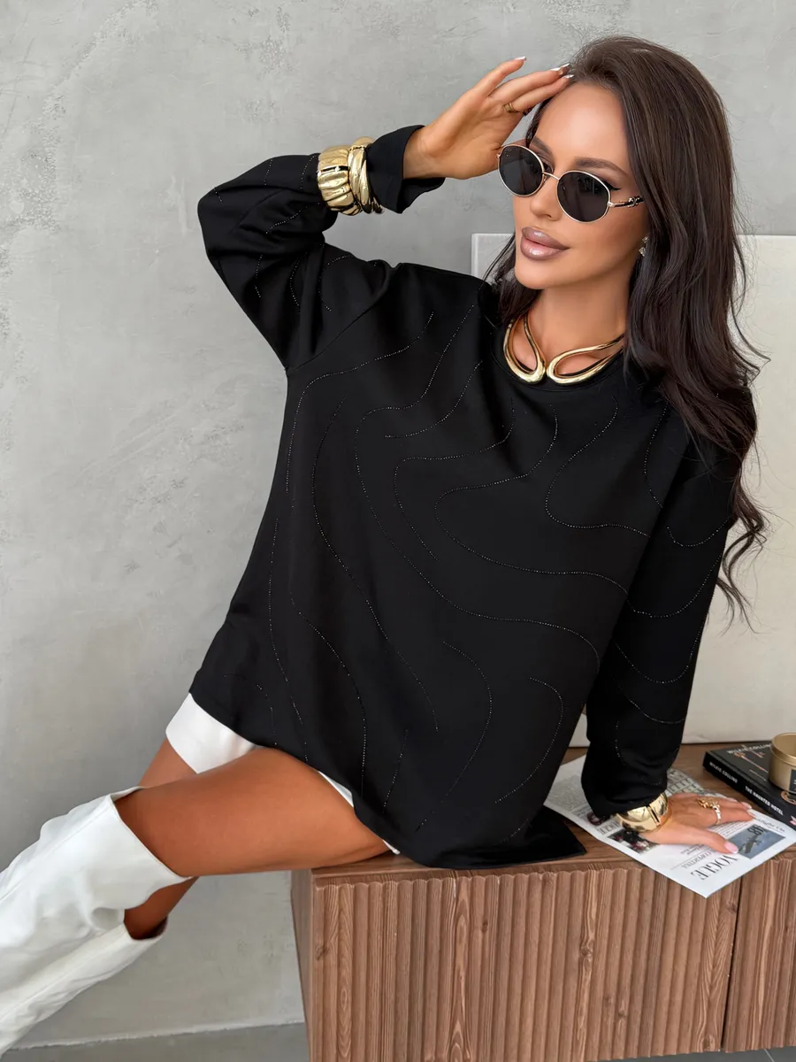 Черная кофта нарядная больших размеров