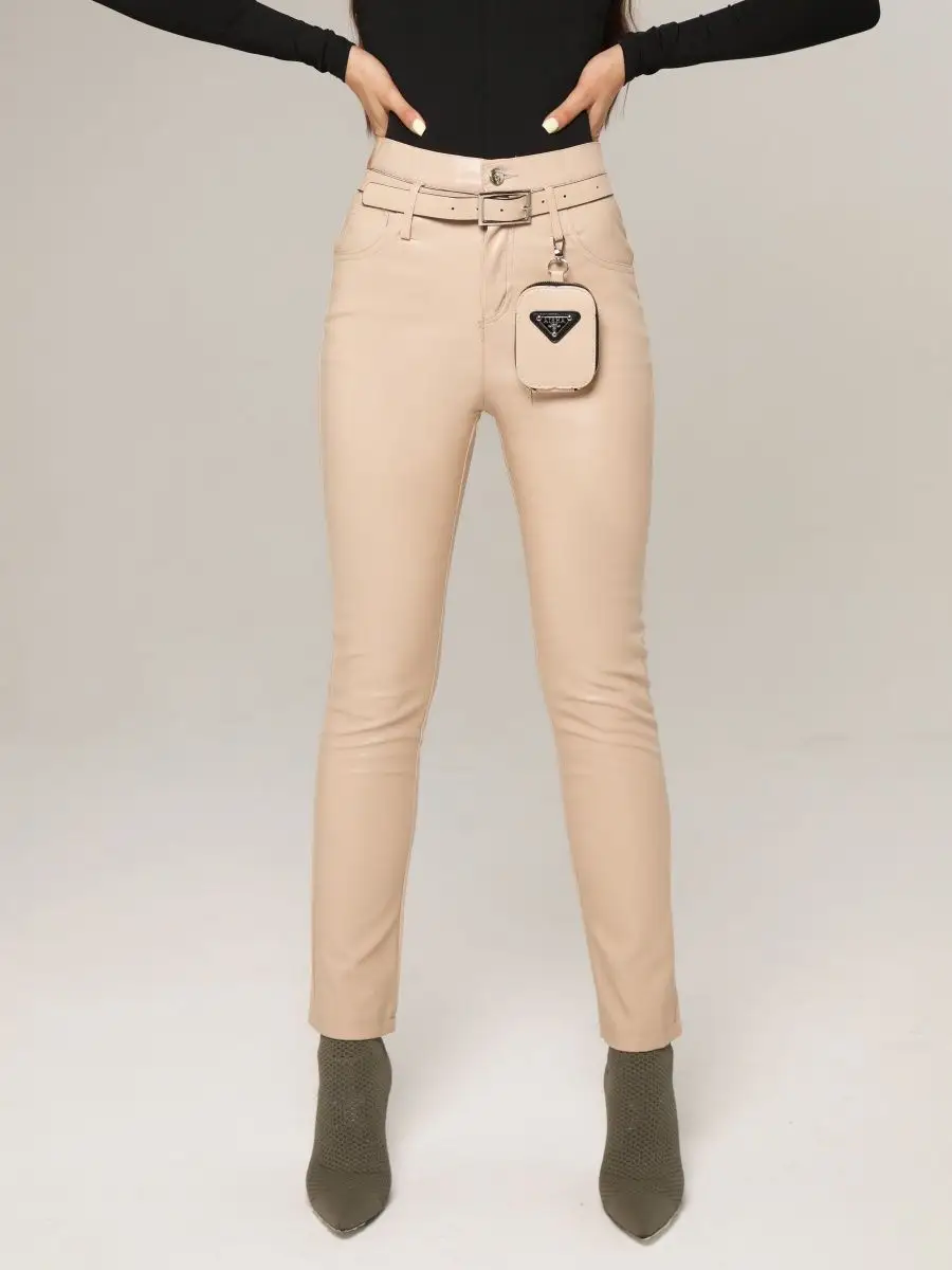 Брюки женские штаны лосины из экокожи