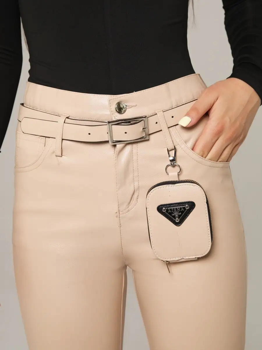 Брюки женские штаны лосины из экокожи