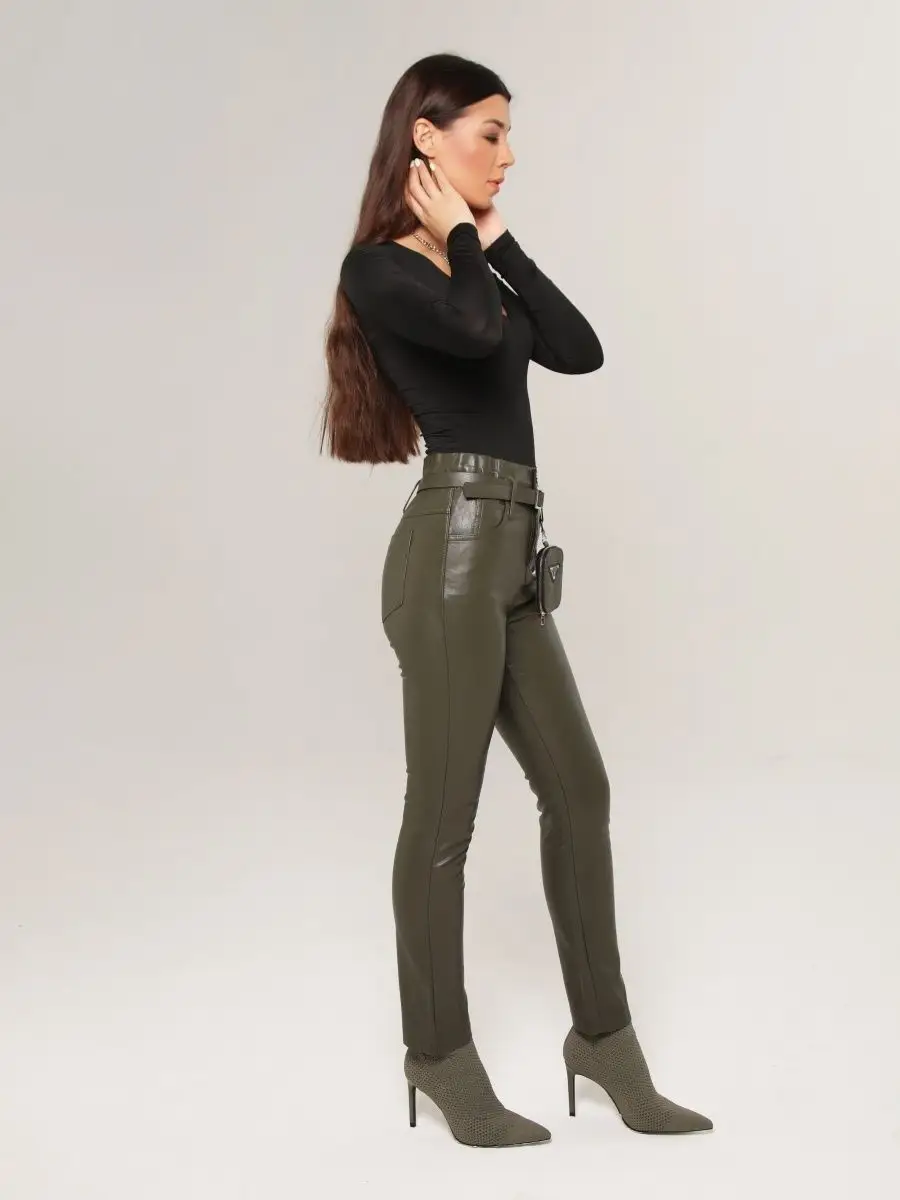 Брюки женские штаны лосины из экокожи