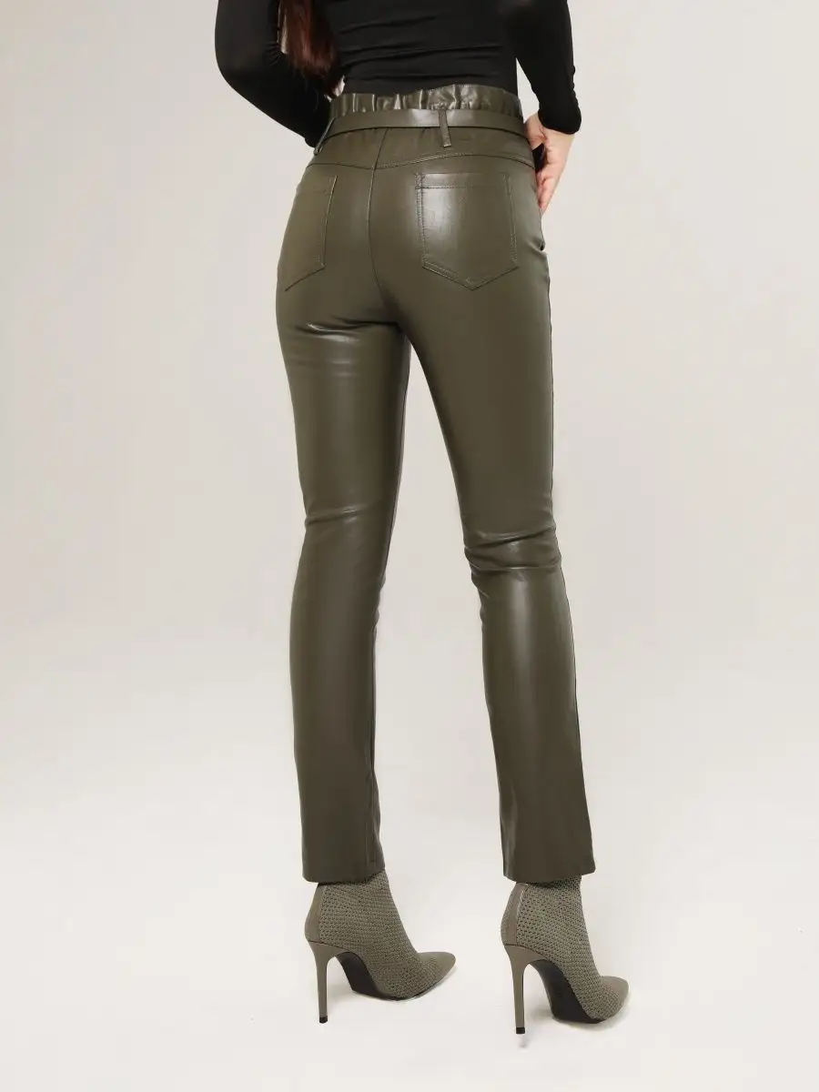 Брюки женские штаны лосины из экокожи