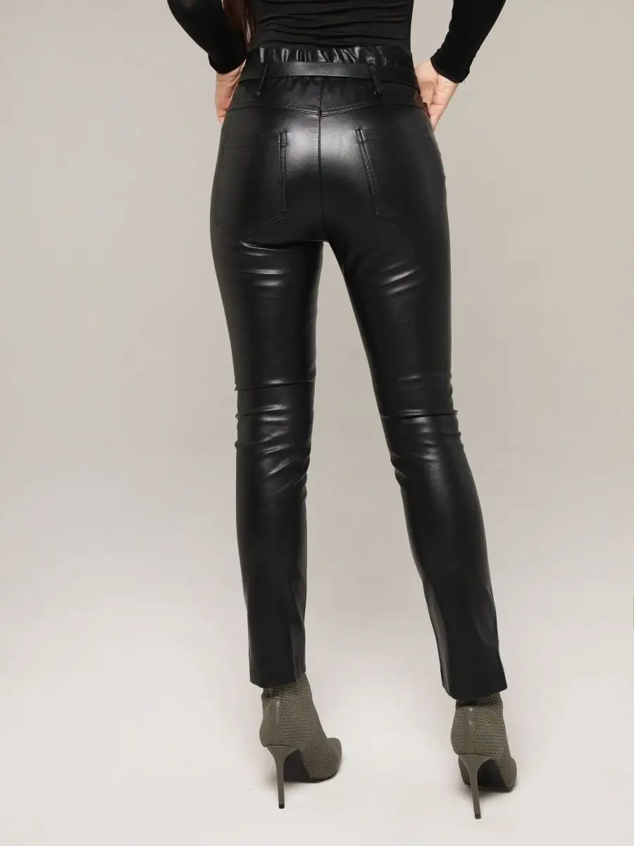 Брюки женские штаны лосины из экокожи