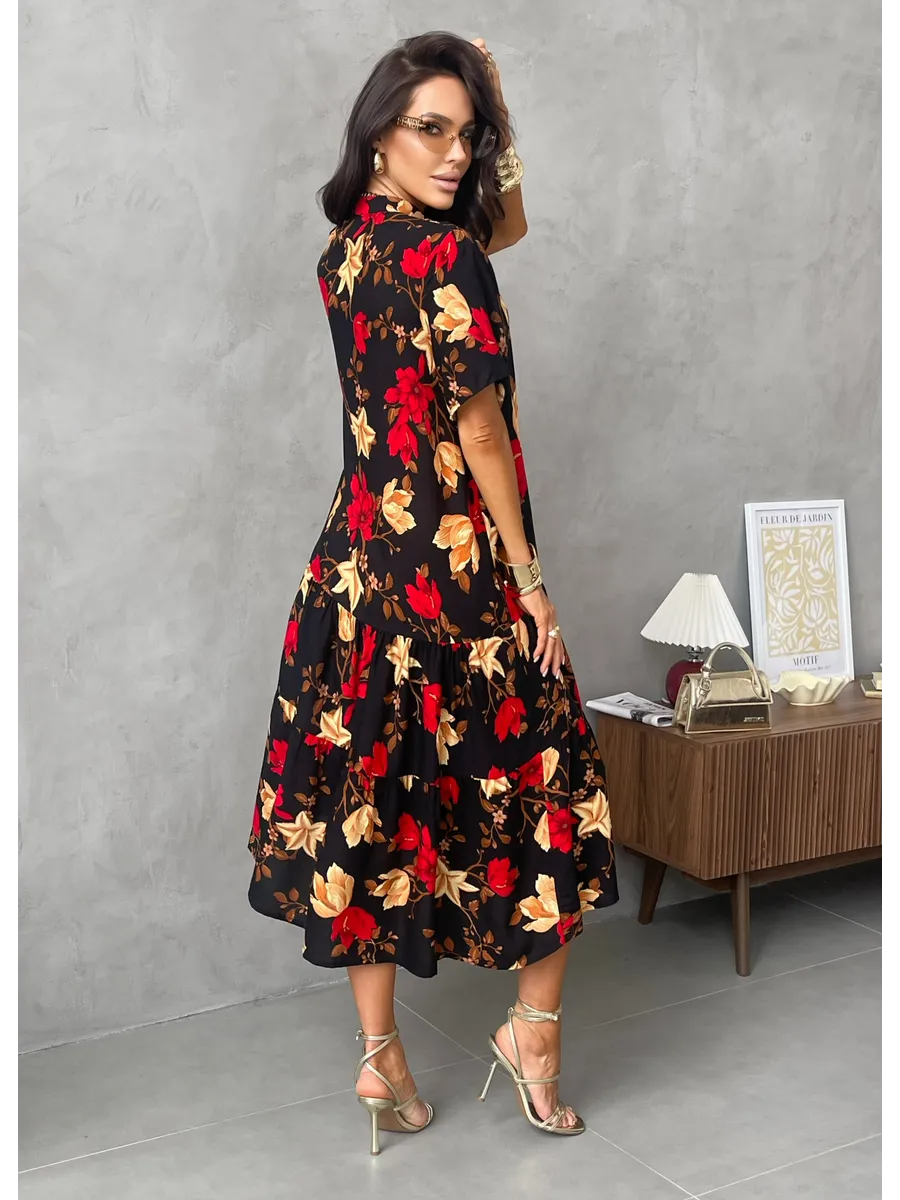 Красное платье летнее