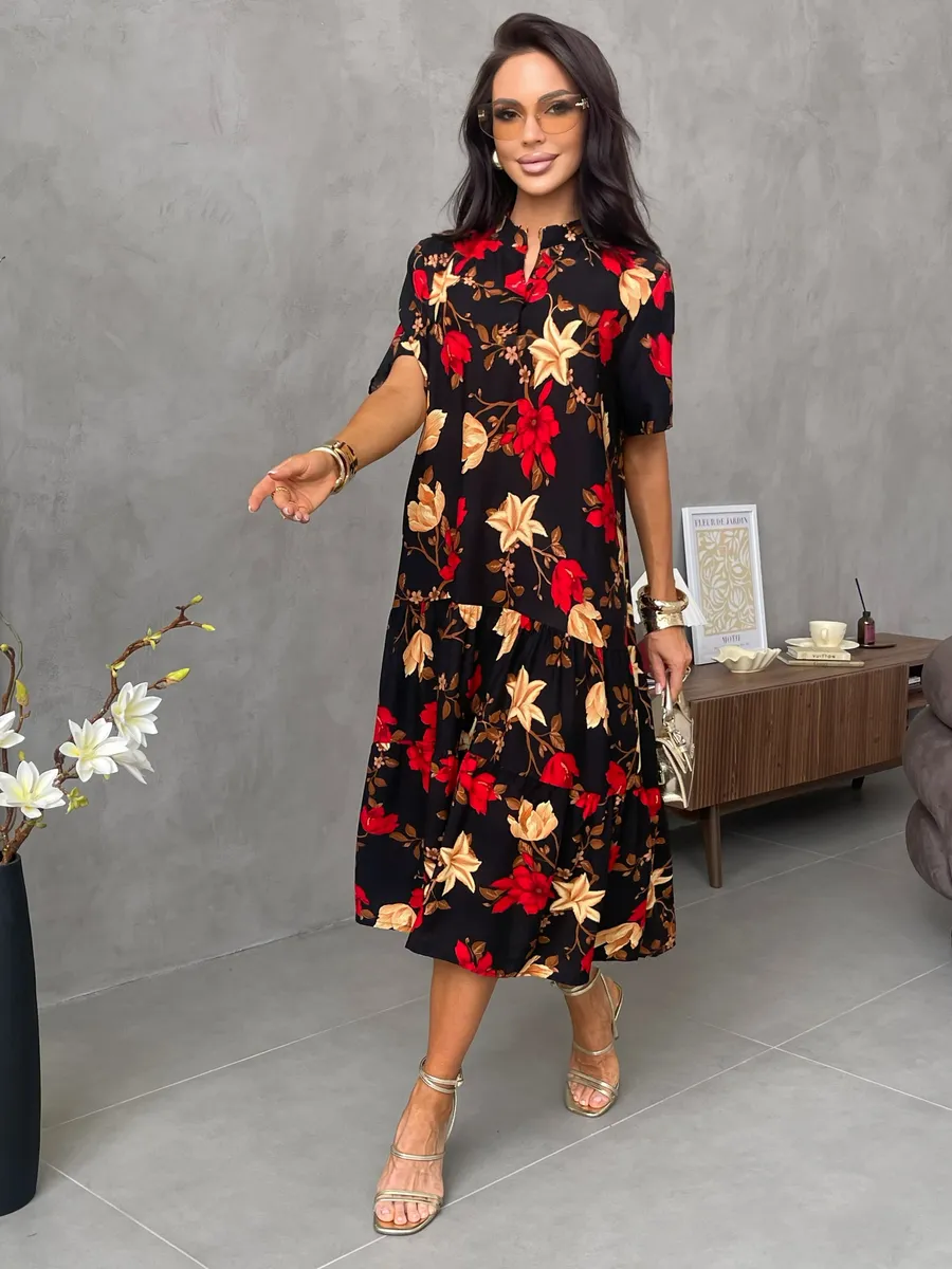 Красное платье летнее