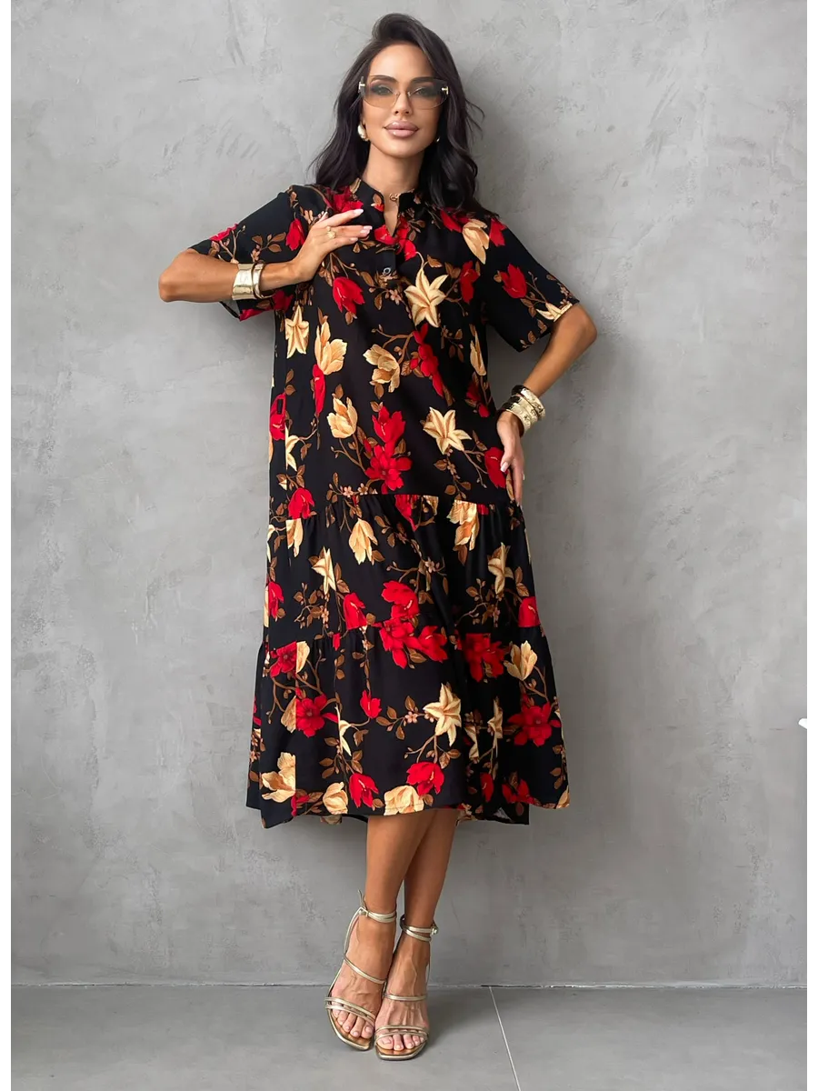 Красное платье летнее