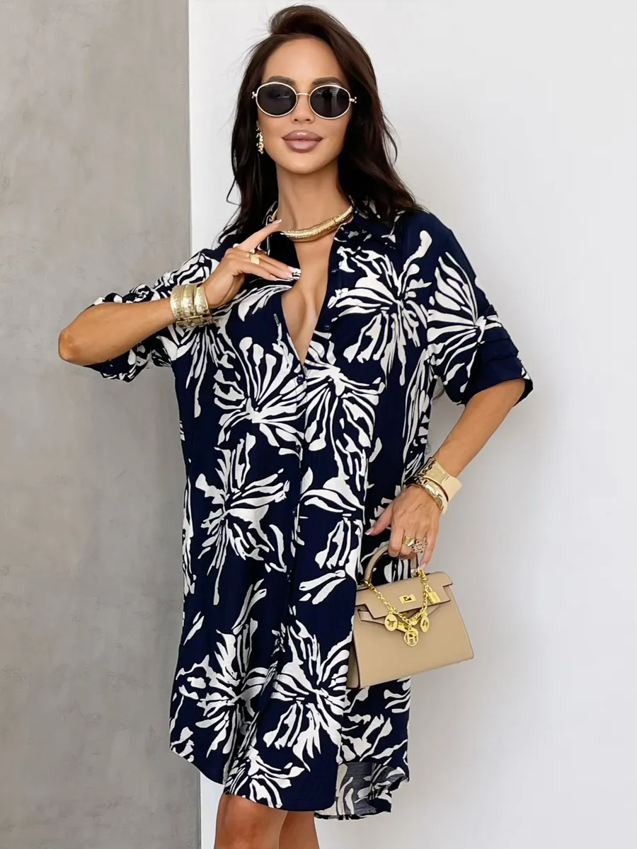 Синее платье летнее