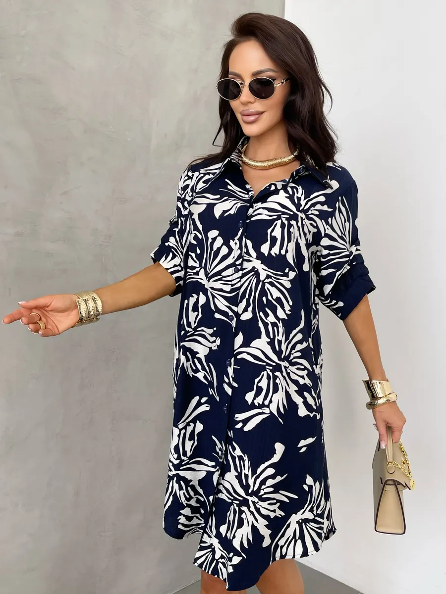 Синее платье летнее