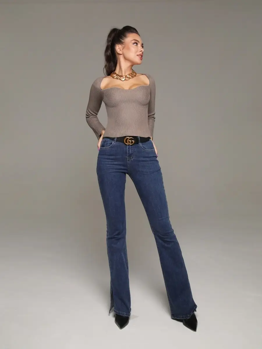 Кофта женская с длинным рукавом трикотажная