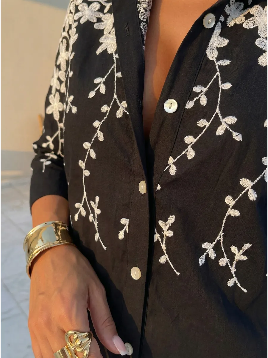 Черная блузка нарядная летняя