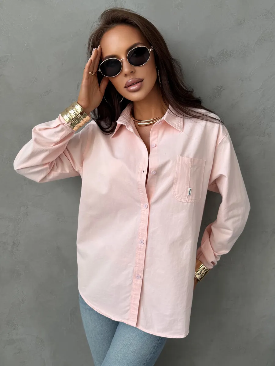 Розовая рубашка летняя