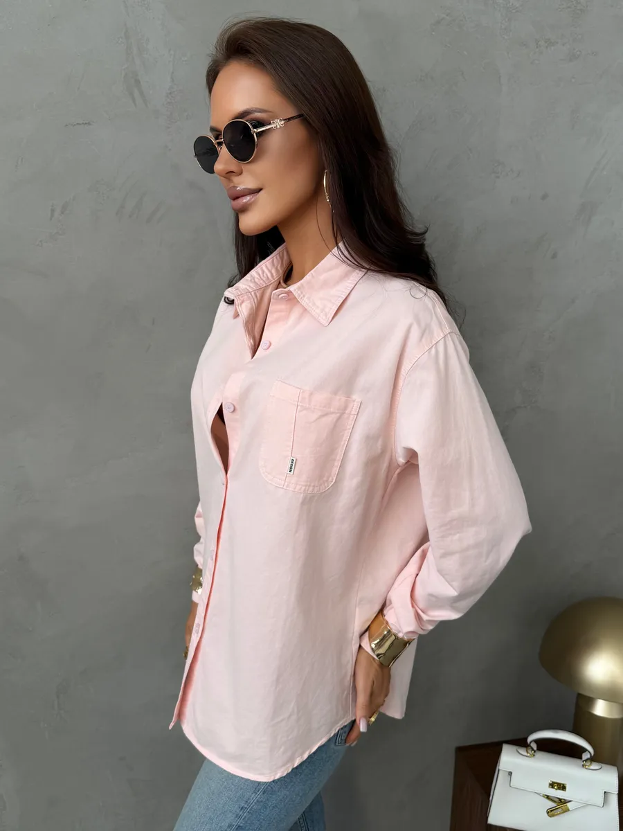 Розовая рубашка летняя
