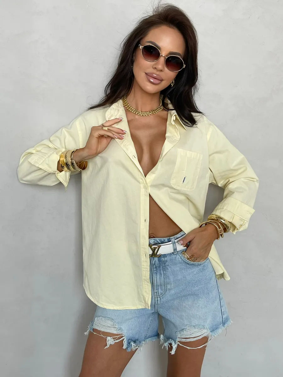 Желтая рубашка летняя