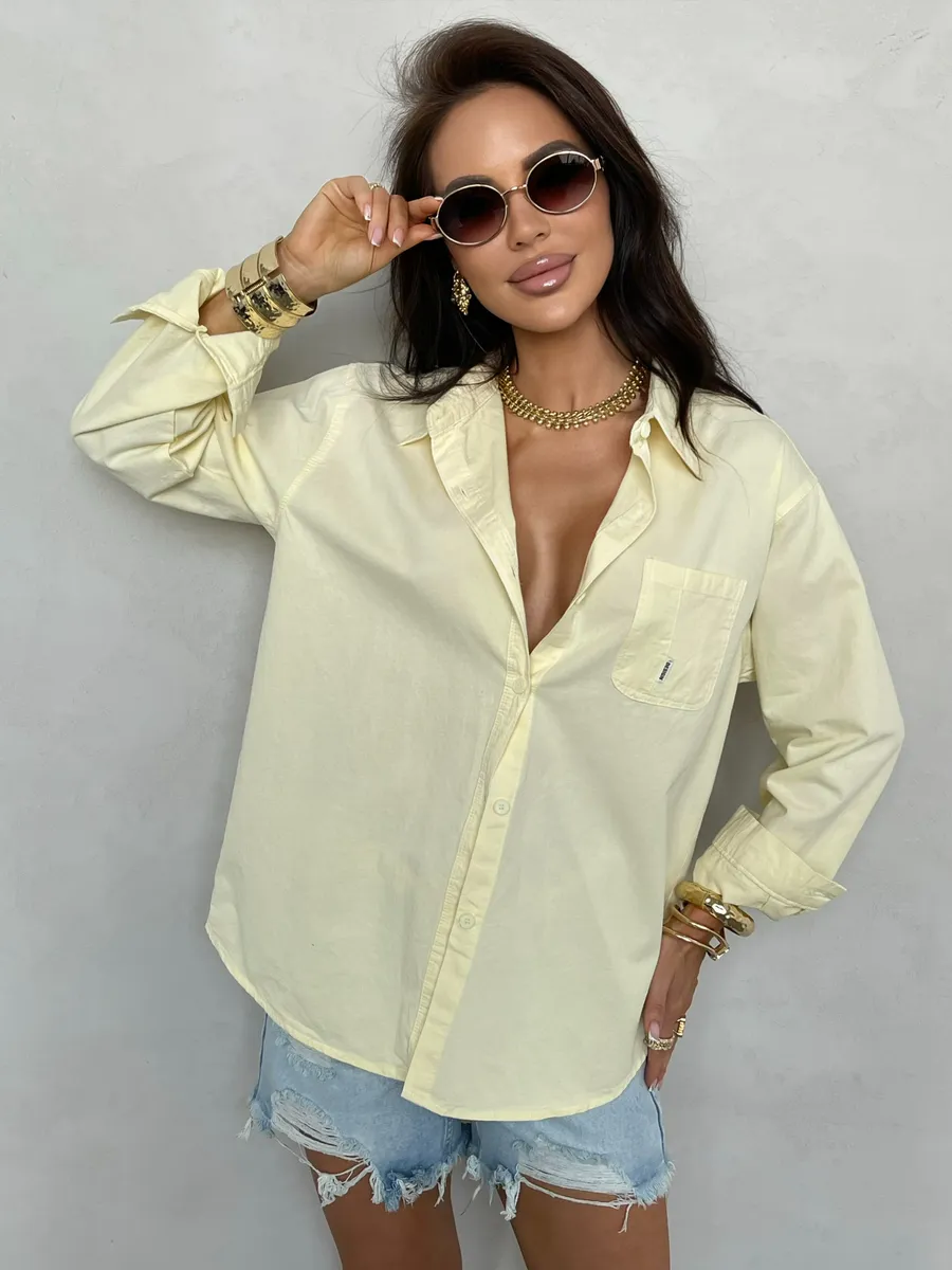 Желтая рубашка летняя