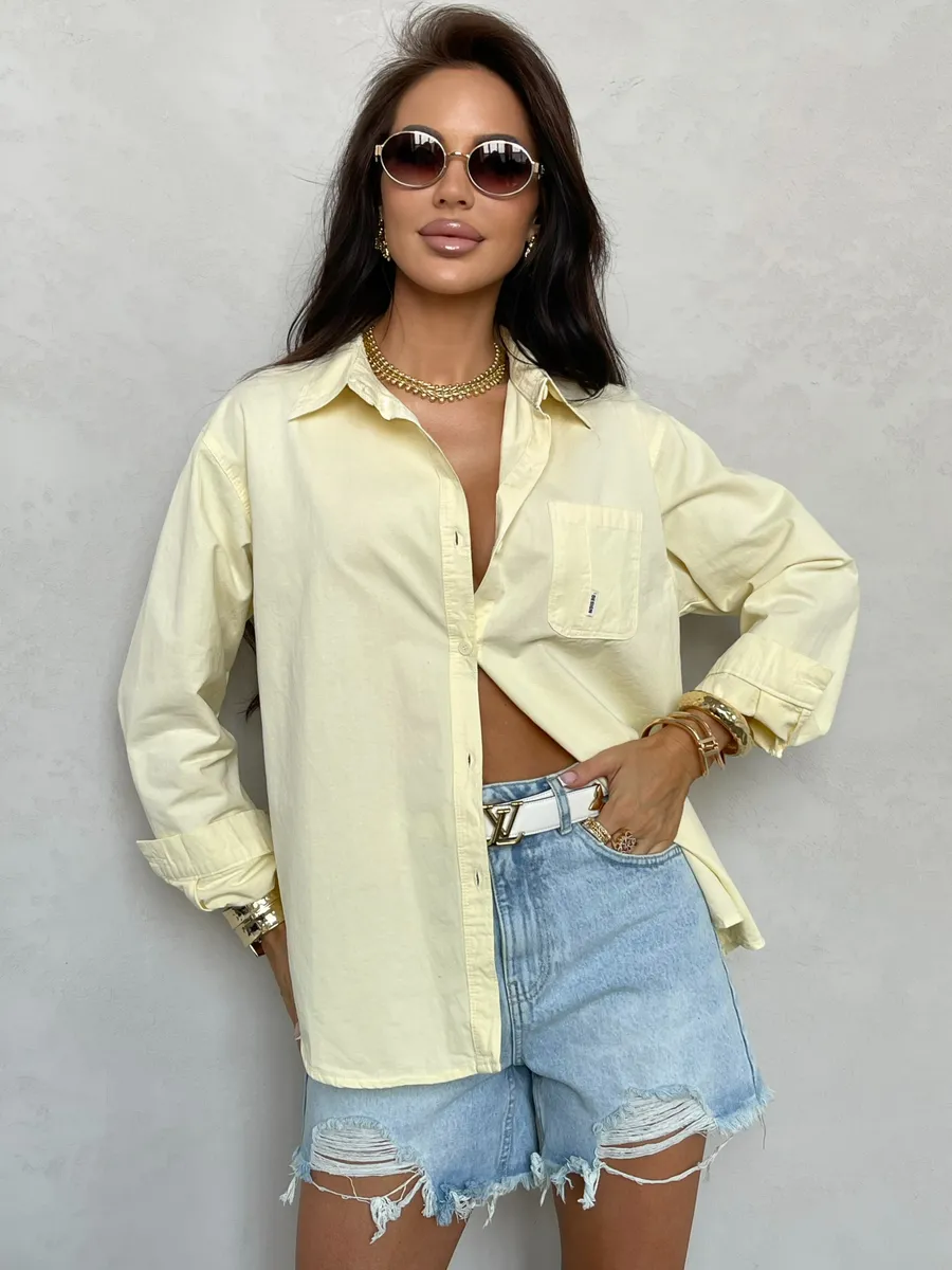 Желтая рубашка летняя