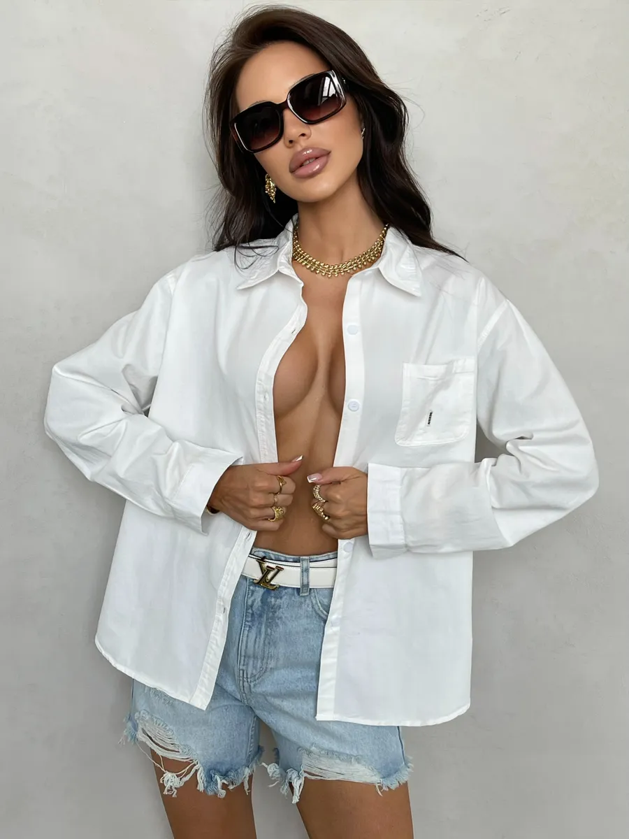 Белая рубашка летняя