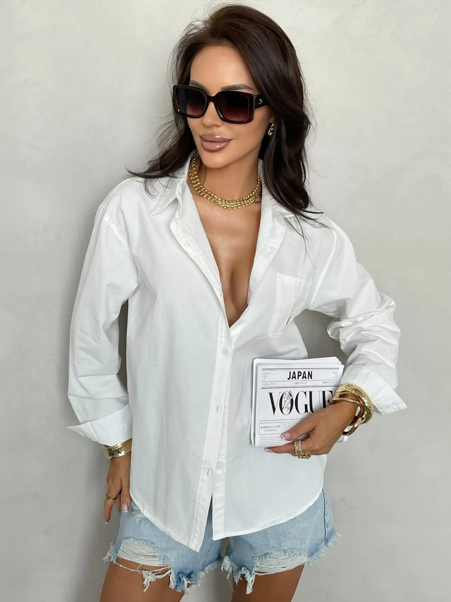 Белая рубашка летняя