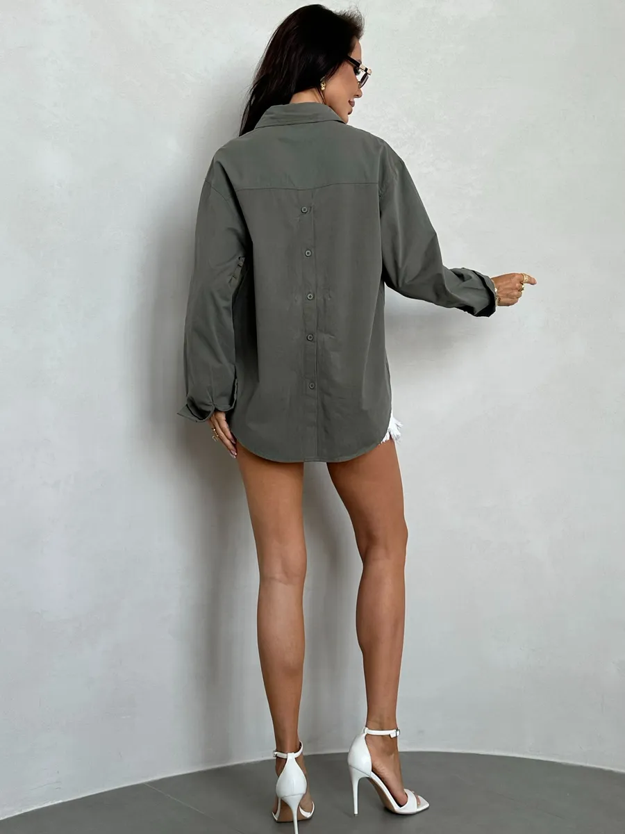 Зеленая рубашка летняя