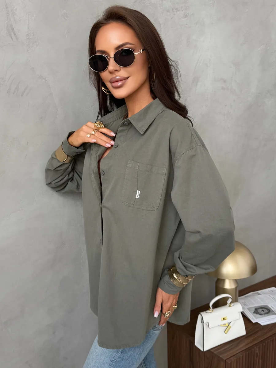 Зеленая рубашка летняя