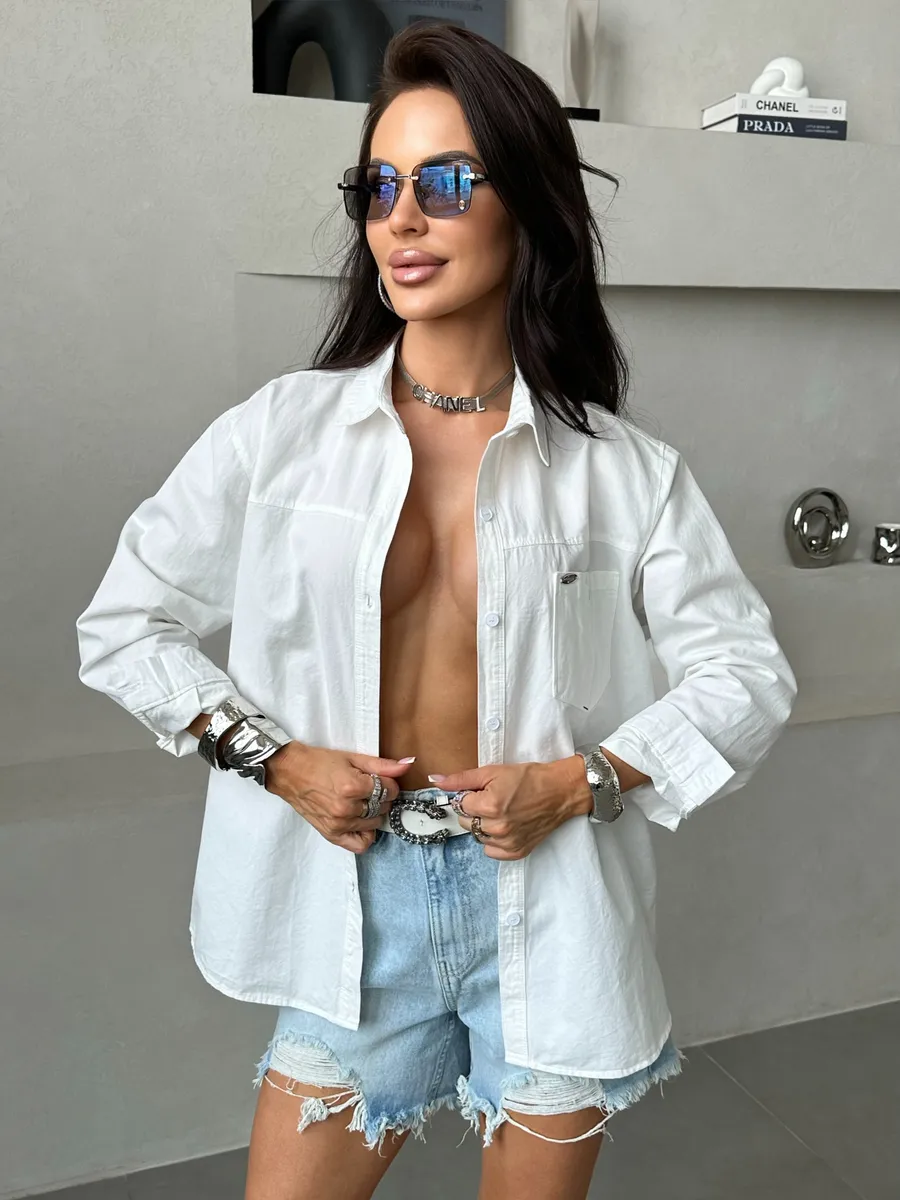 Белая рубашка летняя