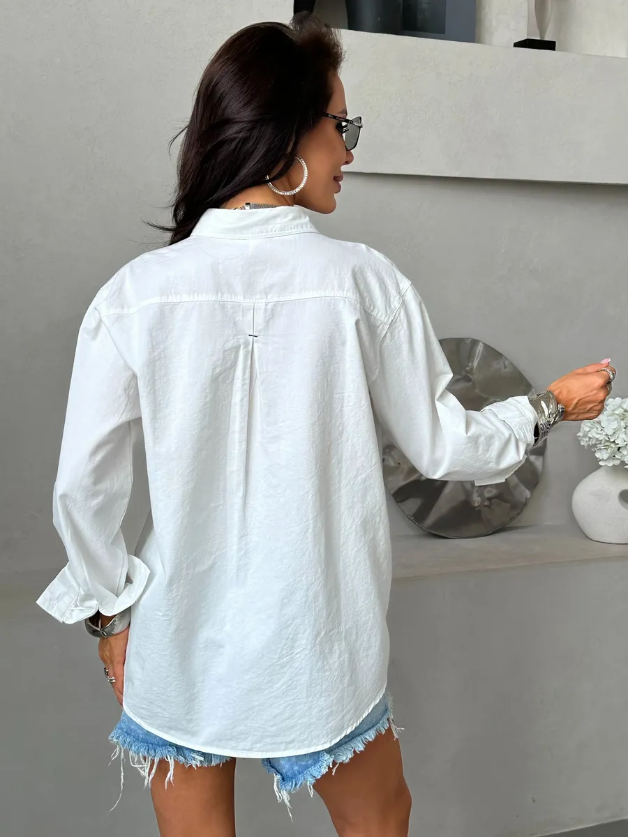 Белая рубашка летняя