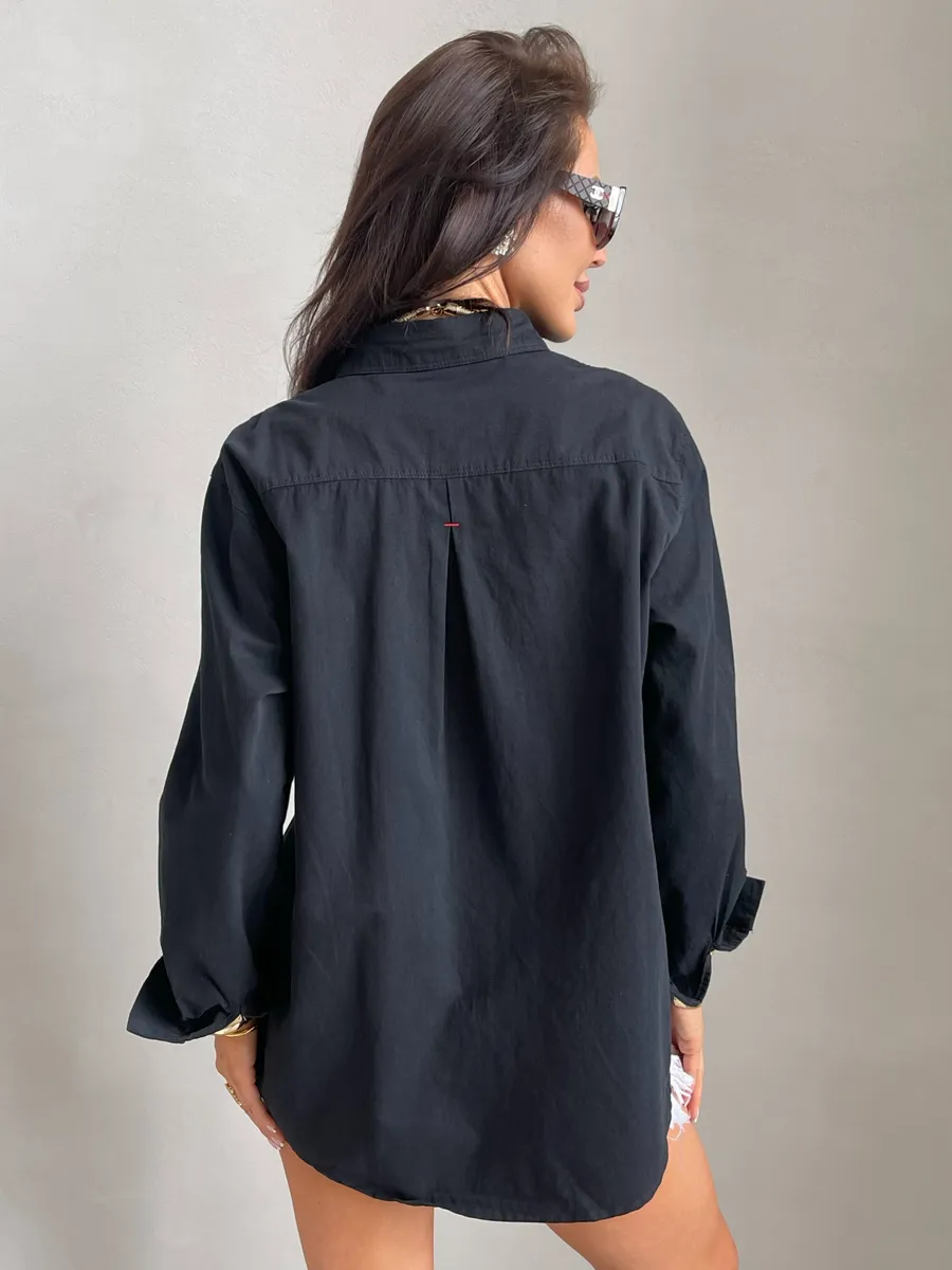 Черная рубашка летняя