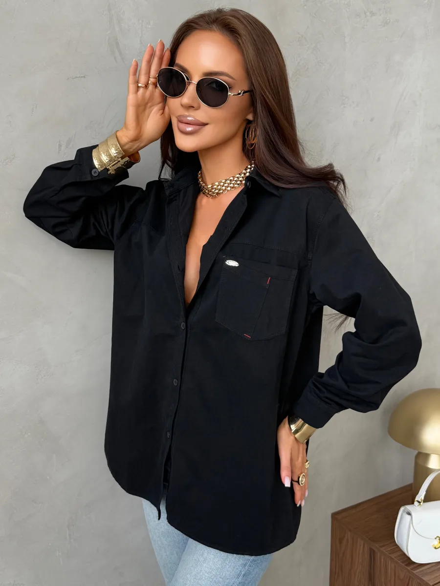 Черная рубашка летняя