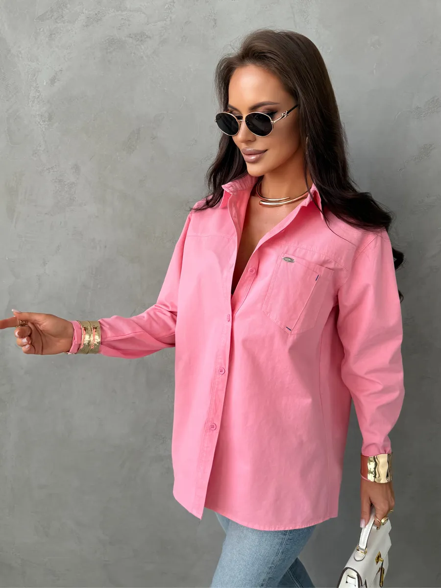 Розовая рубашка летняя