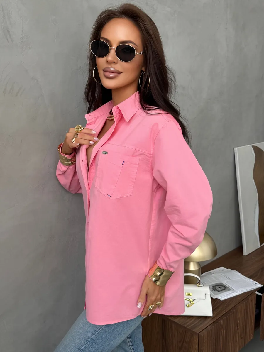 Розовая рубашка летняя