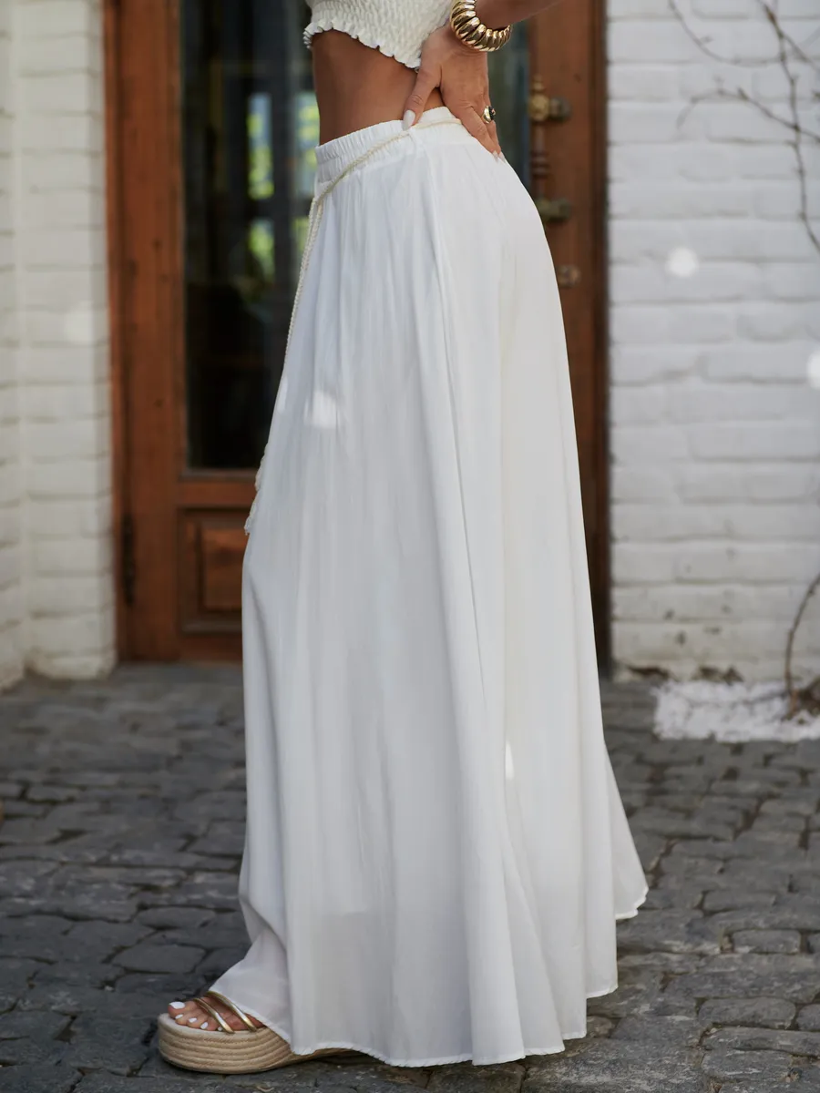Белая юбка летняя длинная