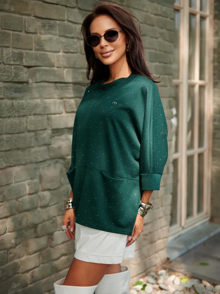 Зеленая кофта нарядная