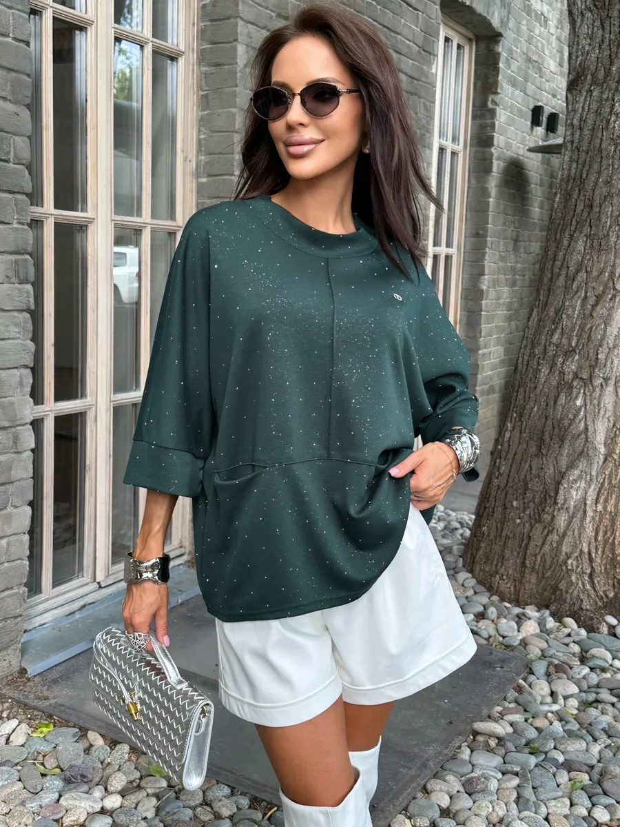 Зеленая кофта нарядная