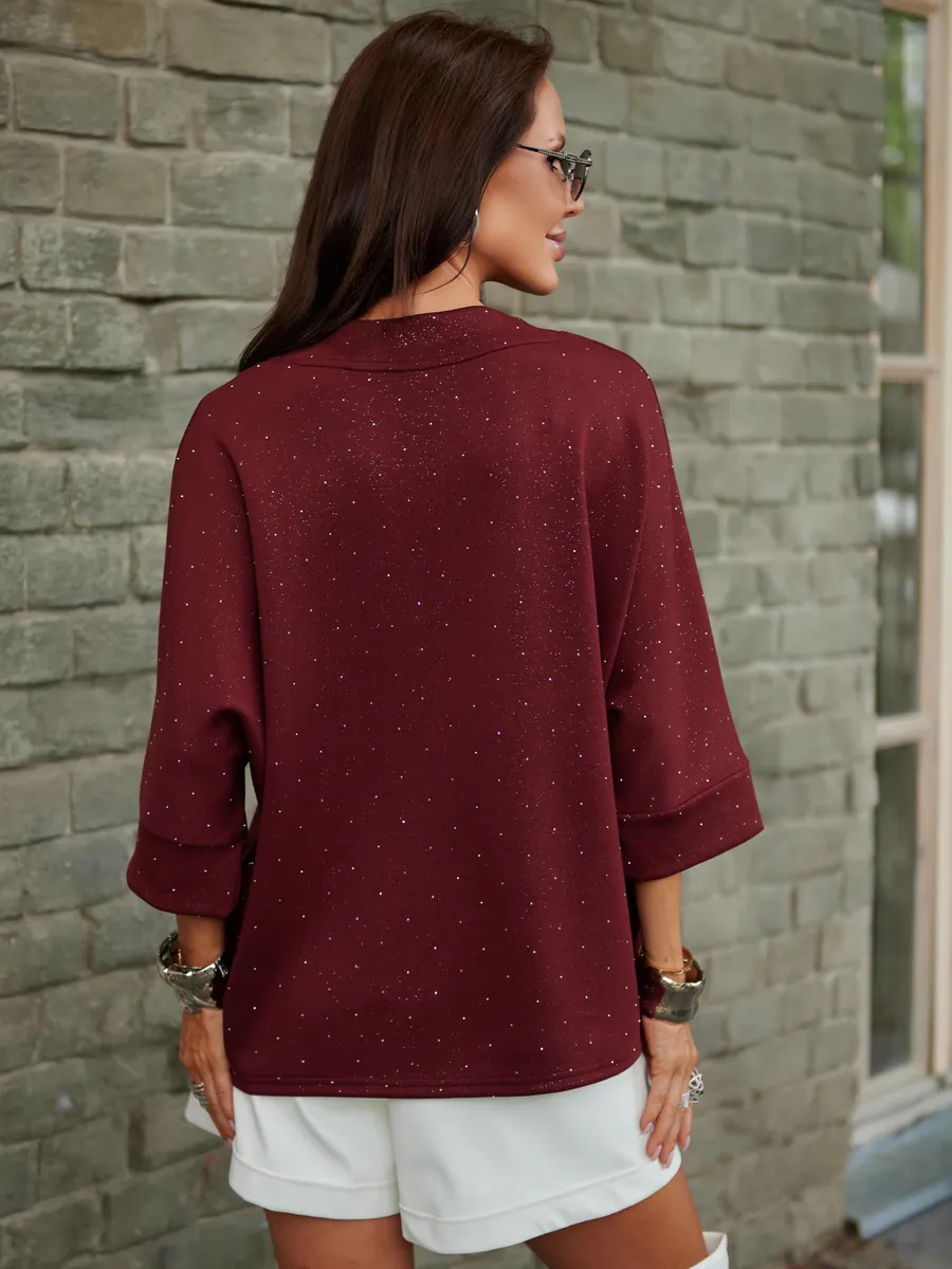 Бордовая кофта нарядная